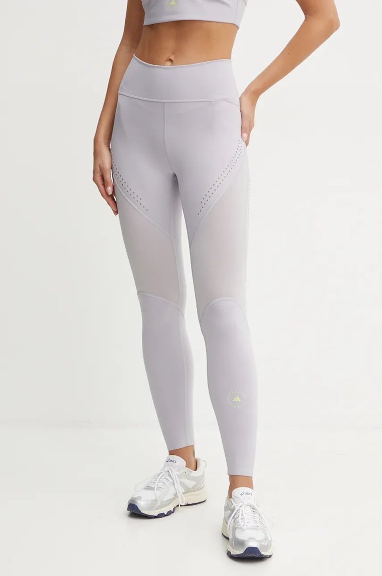 adidas by Stella McCartney legginsy treningowe TruePurpose kolor fioletowy gładkie IW9906