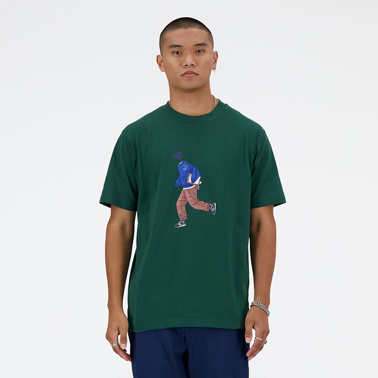 Koszulka męska New Balance MT41579NWG  zielona