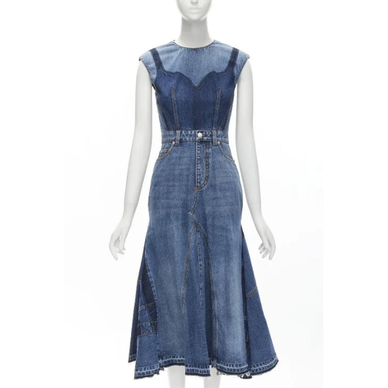 Pre-owned Denim dresses Alexander McQueen Pre-owned