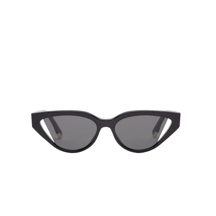 Okulary przeciwsłoneczne Cateye w kolorze czarnym z szarymi soczewkami Fendi