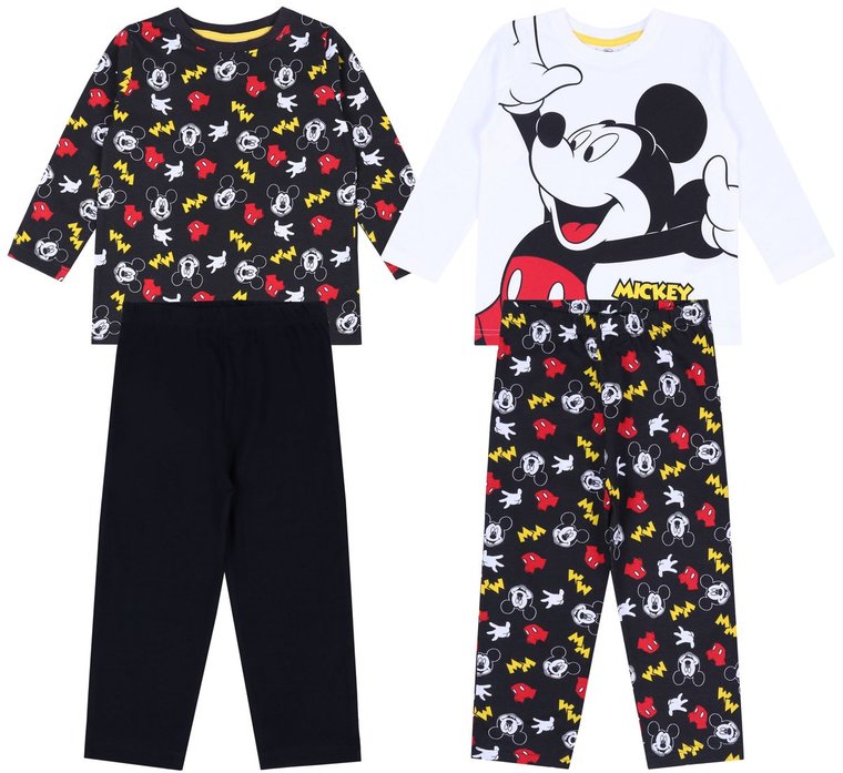 2x Czarno-biała piżama Mickey DISNEY 5-6 lat 116 cm