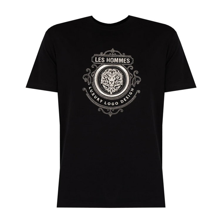 Klasyczny T-shirt z okrągłym dekoltem Les Hommes