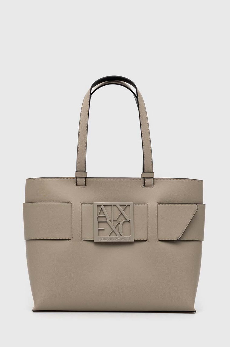 Armani Exchange torebka kolor beżowy 949138 0A874