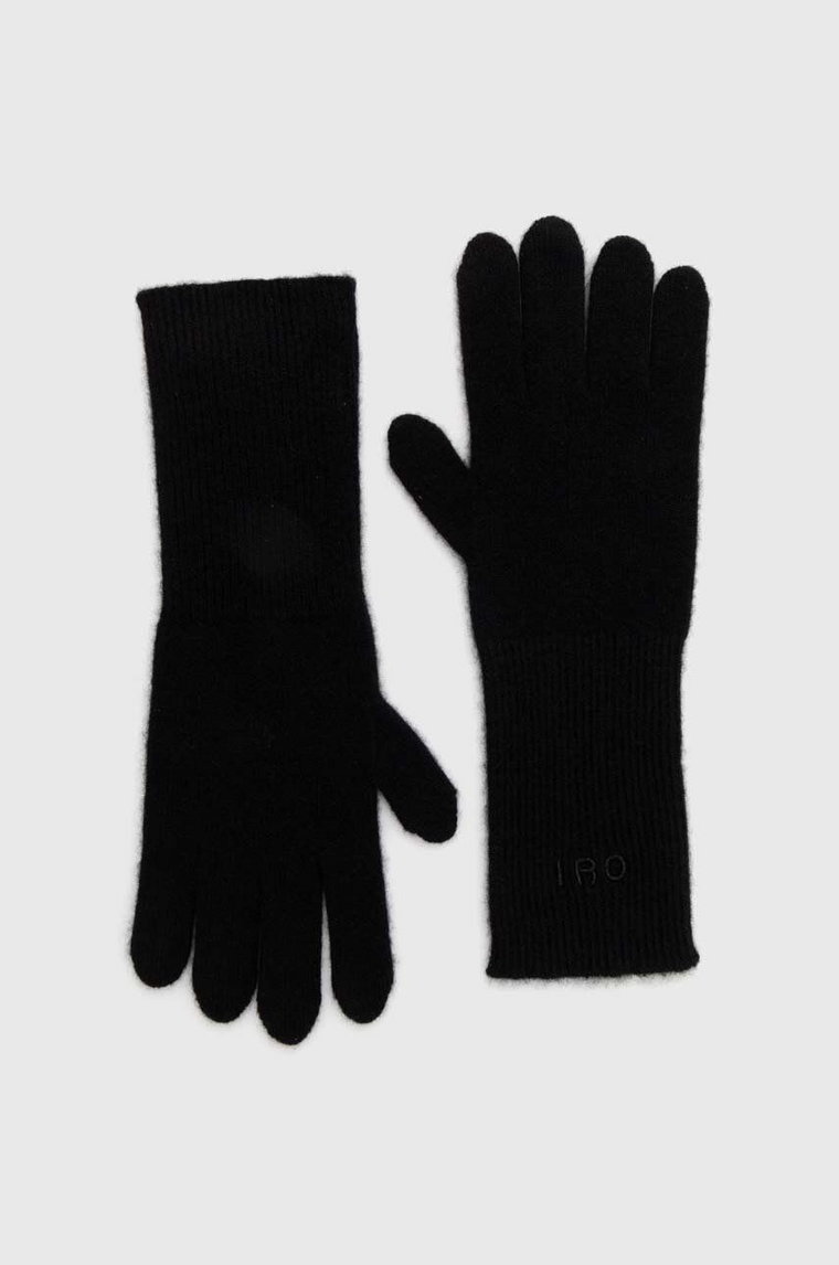 IRO rękawiczki kaszmirowe kolor czarny WP111AMLIA