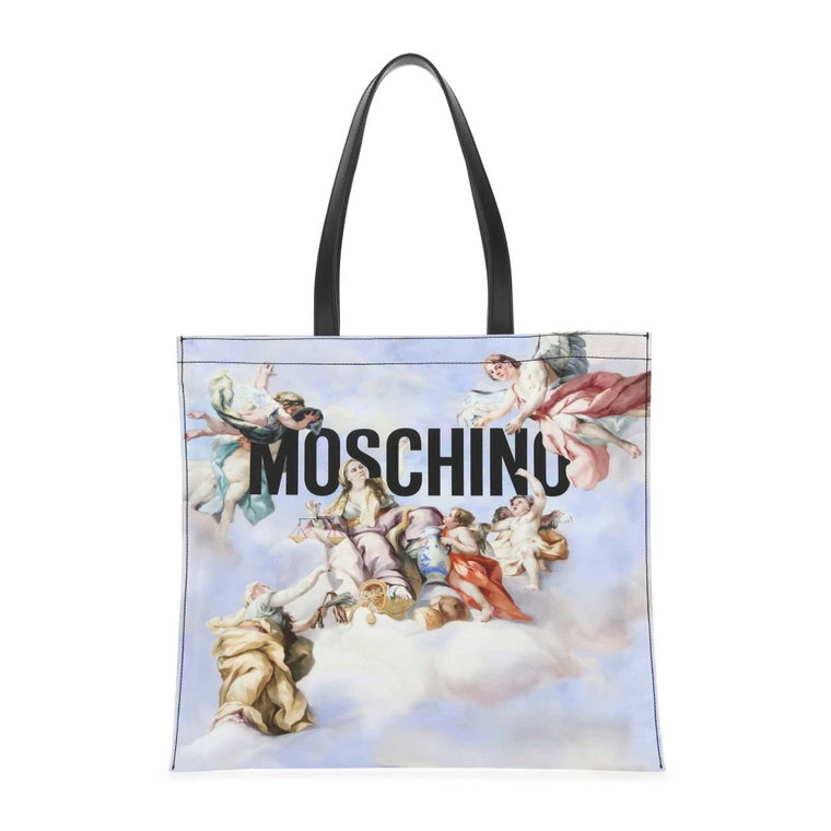 Torba na zakupy z nadrukiem Moschino