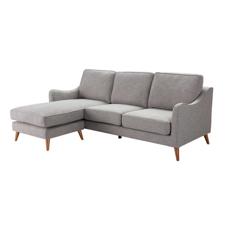 Sofa narożna Venuste linen grey, 227 x 160/88 x 90 cm