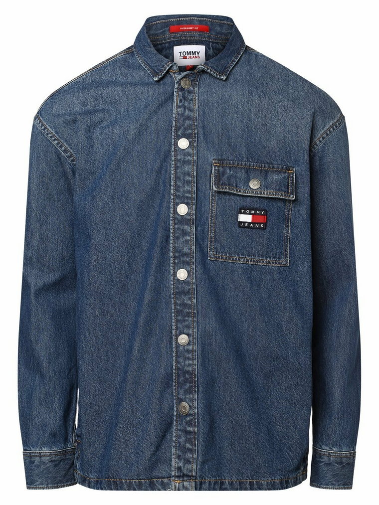 Tommy Jeans - Męska koszula jeansowa, niebieski