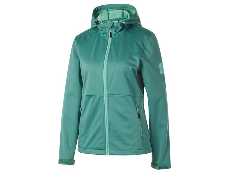 CRIVIT Kurtka softshell damska (S (36-38), Zielony)