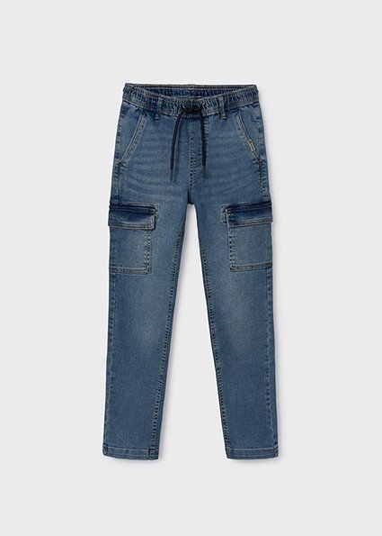 Spodnie denim jogger cargo