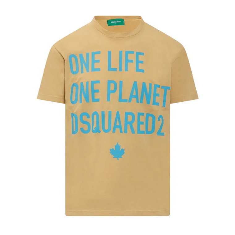 Koszulka One Life One Planet z Nadrukiem Dsquared2