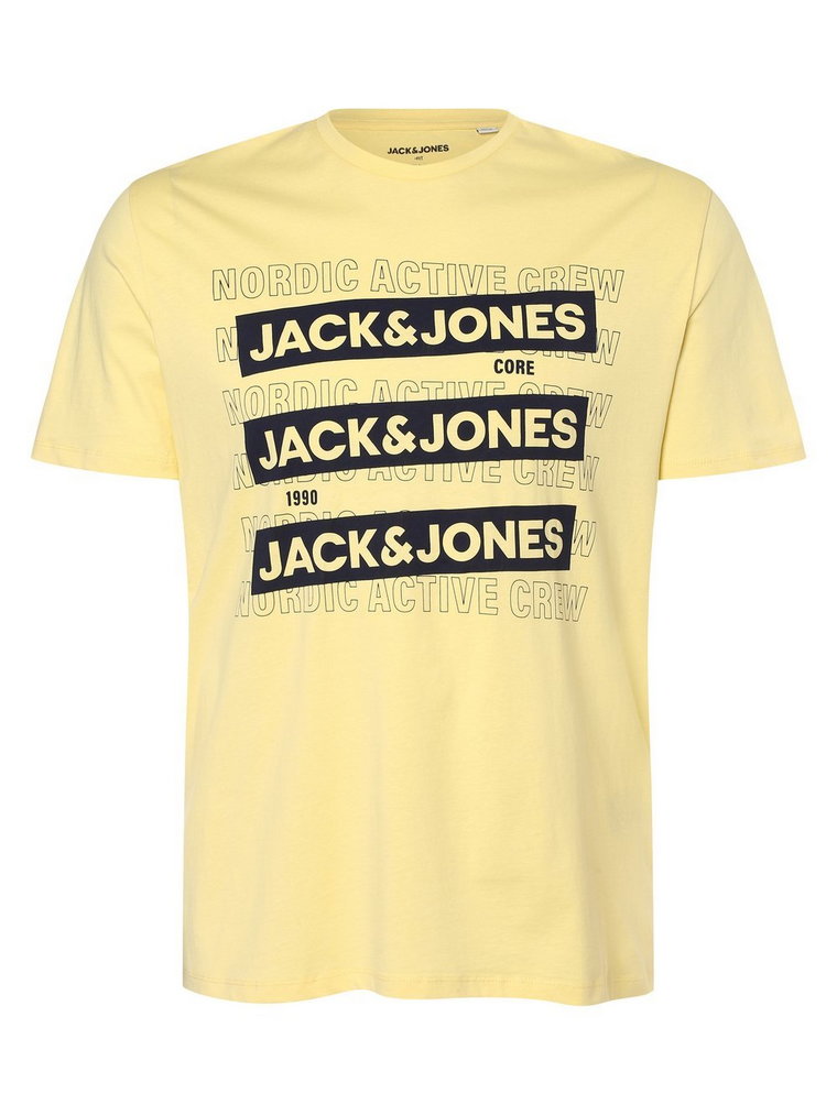 Jack & Jones - T-shirt męski  JCOSpirit  duże rozmiary, żółty