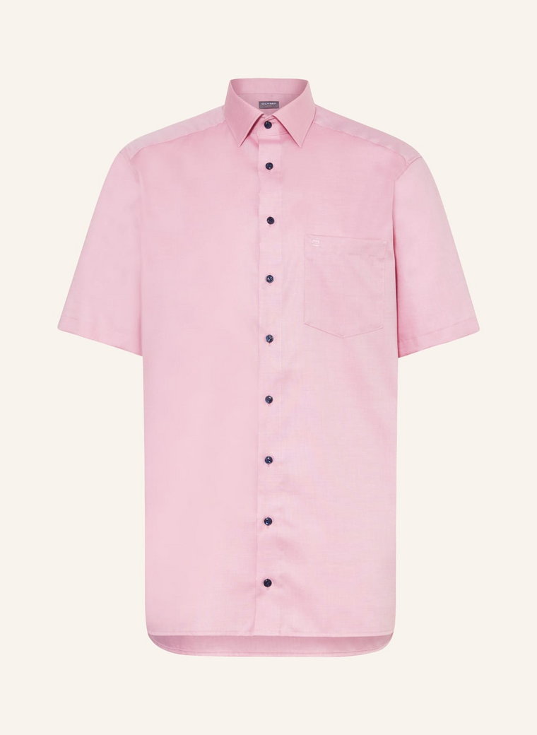Olymp Koszula Z Krótkim Rękawem Luxor Comfort Fit rosa