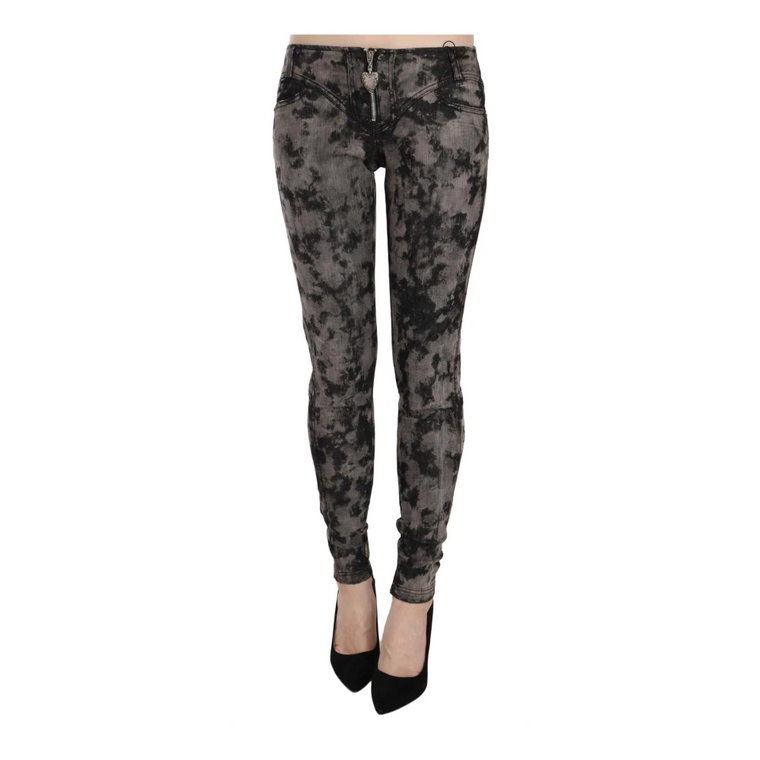 Black Gray Faded Low Waist Skinny Denim Trousers Jeans Just Cavalli