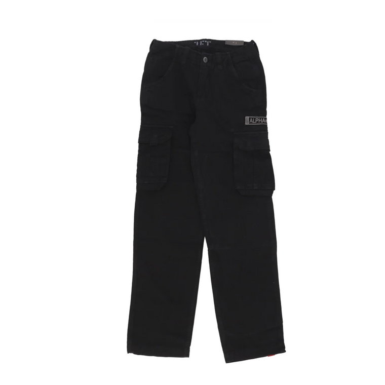 Czarny Jet Pant Streetwear Styl Alpha Industries