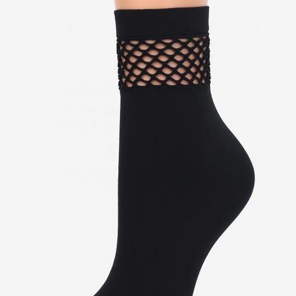 Gładkie skarpetki damskie z kabaretką Forte 5 Marilyn Lamoda.pl