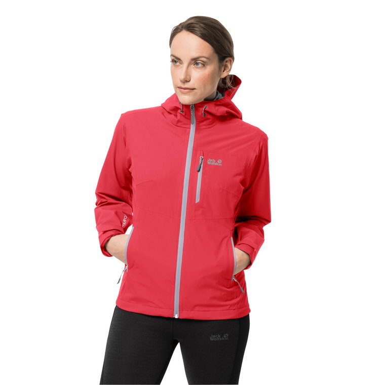 Damska kurtka przeciwdeszczowa EAGLE PEAK JACKET W tulip red - XS