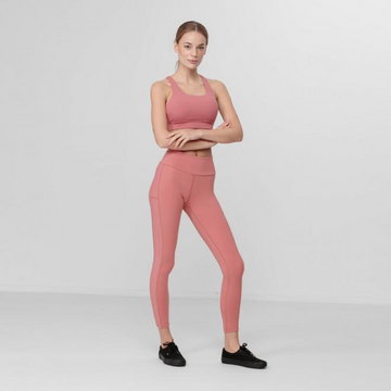 Damskie legginsy treningowe GUESS ALIX LEGGINGS - różowe
