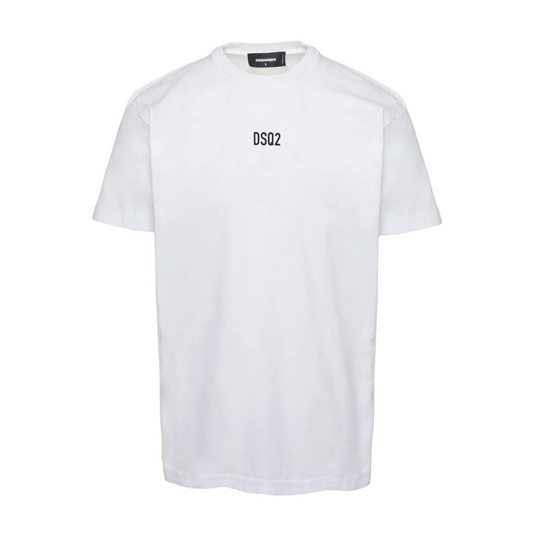 Biała T-shirt Oversize z nadrukiem Dsq2 Dsquared2