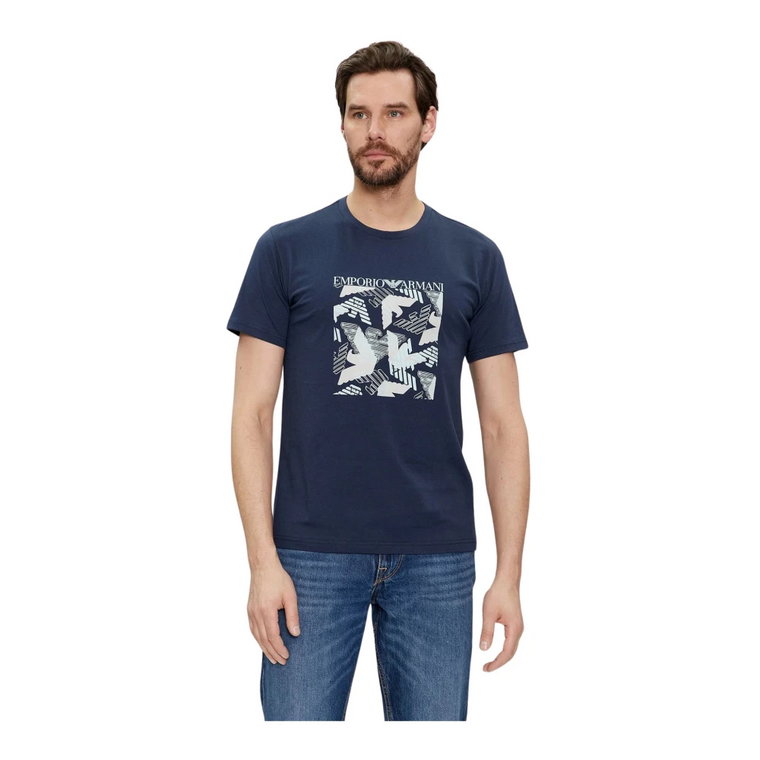 Luźny Bawełniany T-shirt Emporio Armani