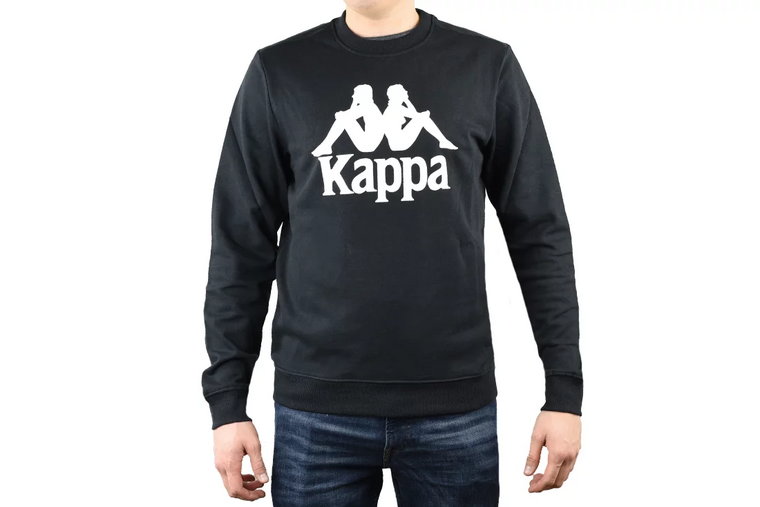 Kappa Sertum RN Sweatshirt 703797-19-4006, Męskie, Czarne, bluzy, bawełna, rozmiar: L