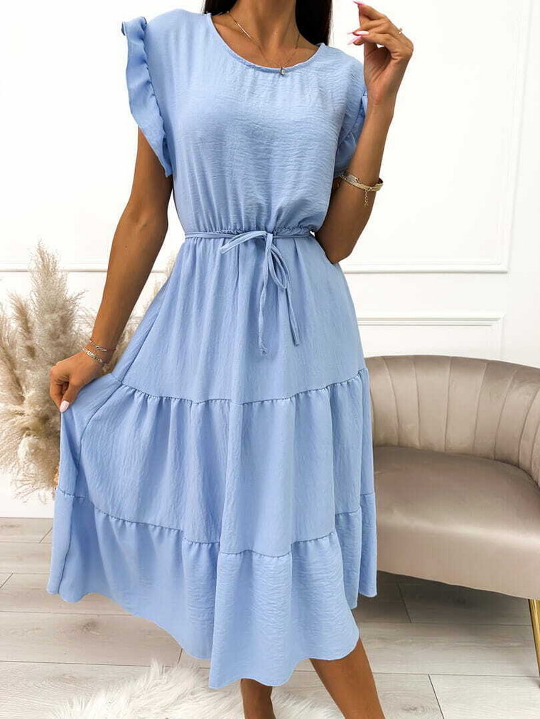 Błękitna Sukienka Oversize
