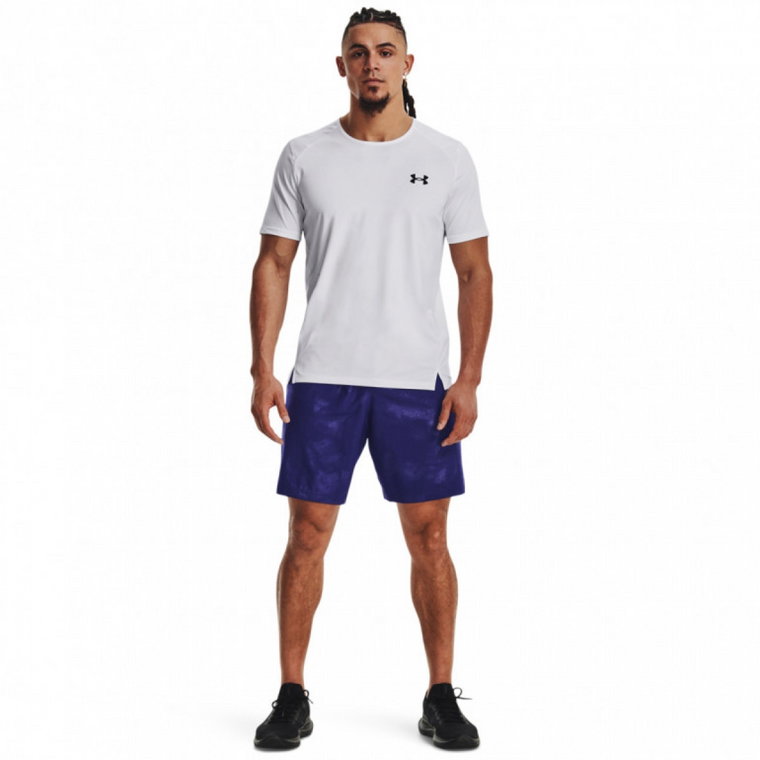 Męskie spodenki treningowe Under Armour UA Woven Emboss Short - granatowe