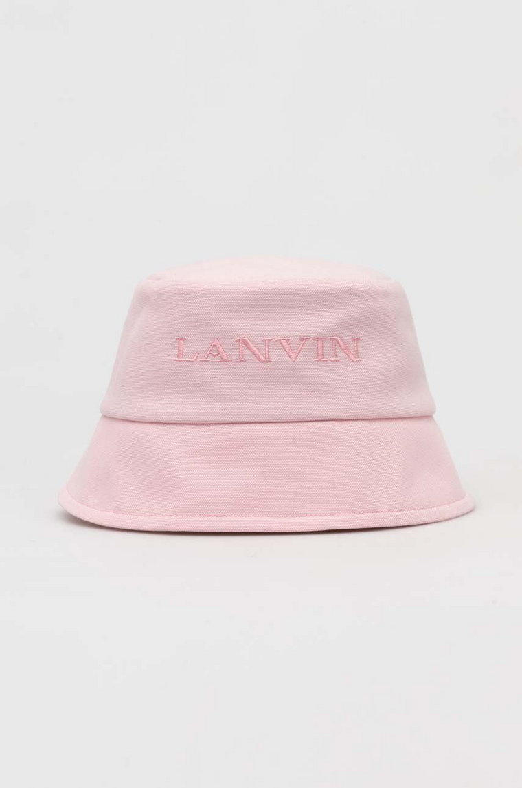 Lanvin kapelusz bawełniany kolor różowy bawełniany