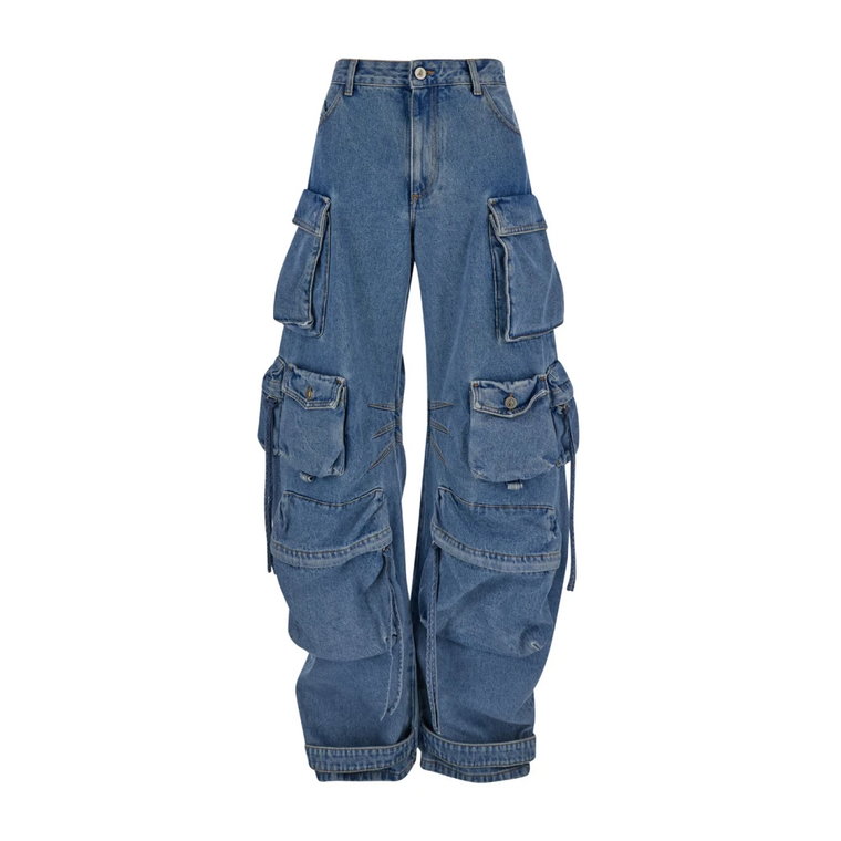 Cargo High Waist Denim Jeans The Attico