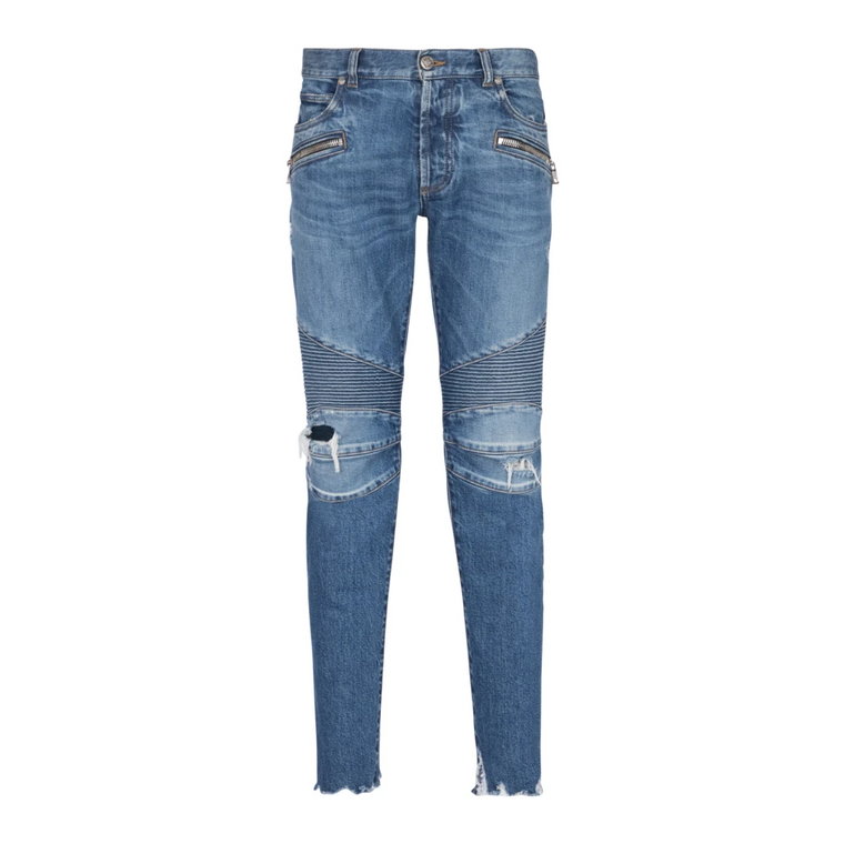 Slim-fit jeansy z bawełny Balmain
