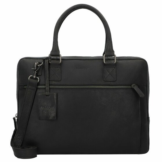 Burkely Antique Avery Briefcase Leather 38 cm Komora na laptopa black