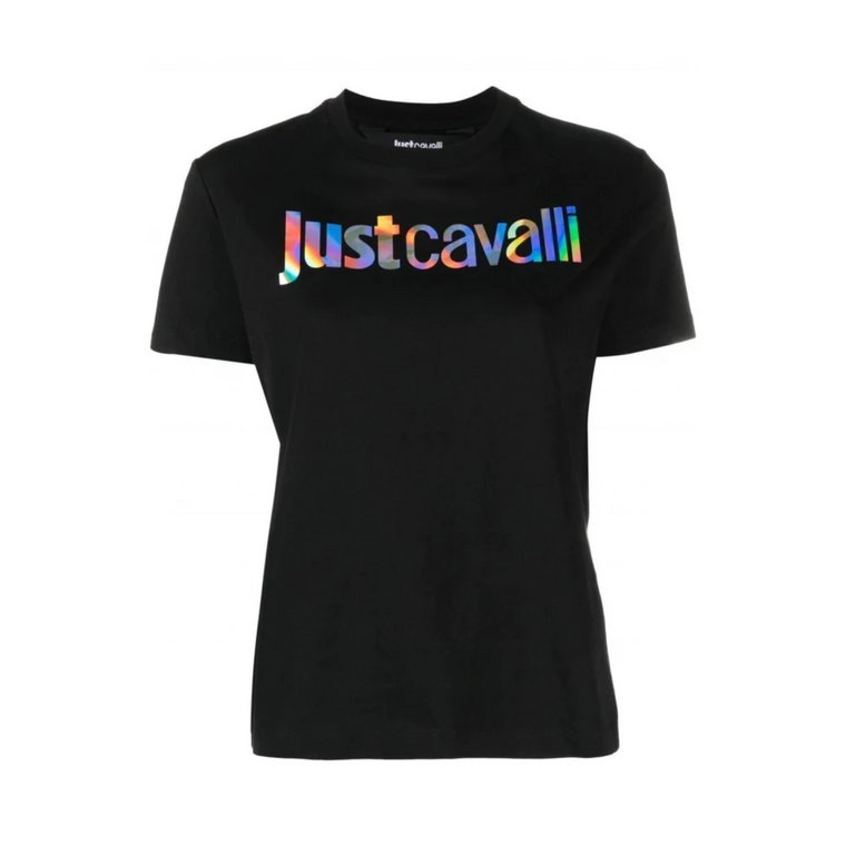 Czarne T-shirty i Pola Just Cavalli