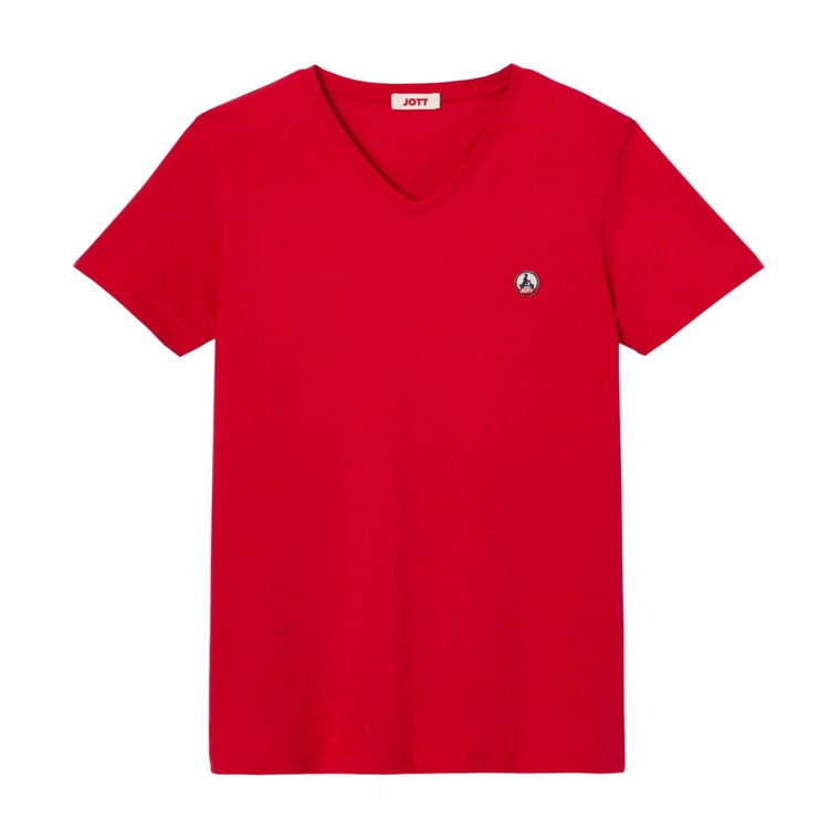 Podstawowa Koszulka z Organicznej Bawełny - Kolekcja Czerwona Jott
