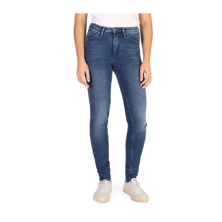 Damskie Skinny Jeans z Detalem Logo Calvin Klein