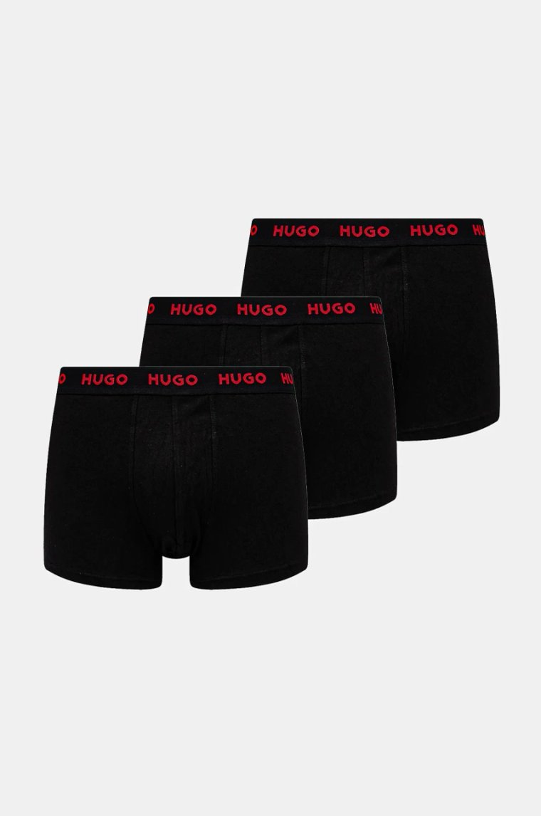 HUGO bokserki 3-pack męskie kolor czarny 50532611