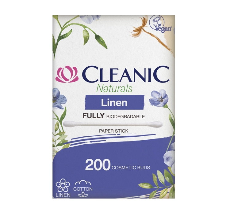 CLEANIC NATURALS LINEN PATYCZKI HIGIENICZNE 200 SZTUK