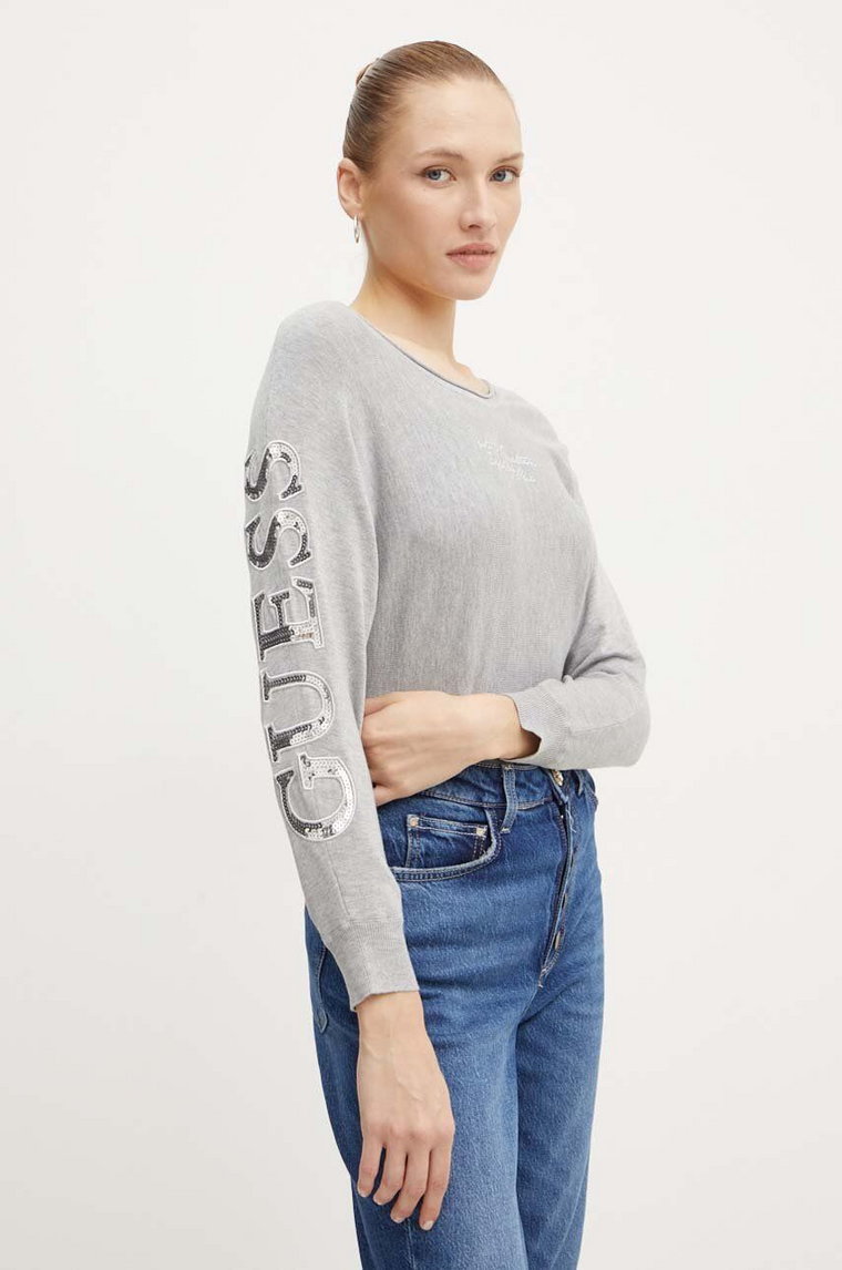 Guess sweter MAEVE damski kolor szary lekki W4YR34 Z2NQ2