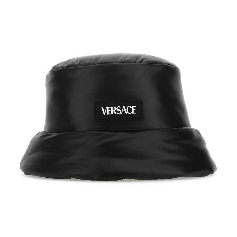 Czarnyylonowy kapelusz Versace