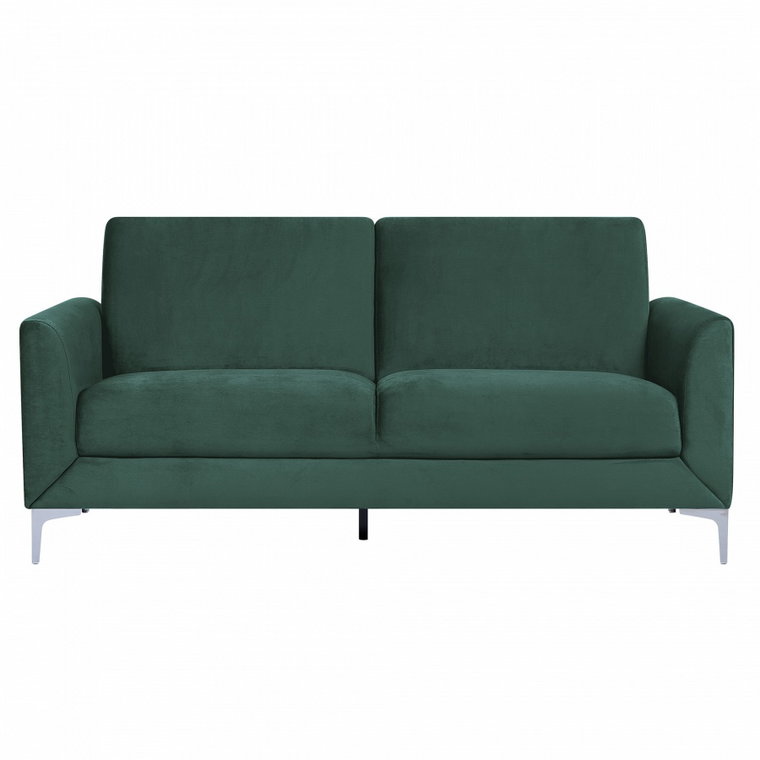 Sofa trzyosobowa welur zielona FENES kod: 4251682201063