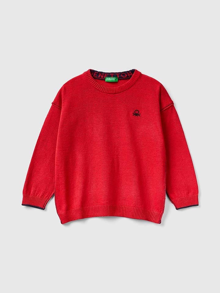 Benetton Sweter w kolorze czerwonym