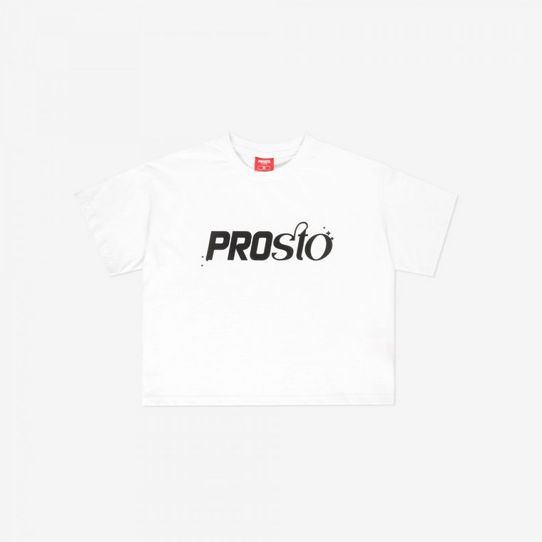 Damski t-shirt z nadrukiem Prosto Glow - biały