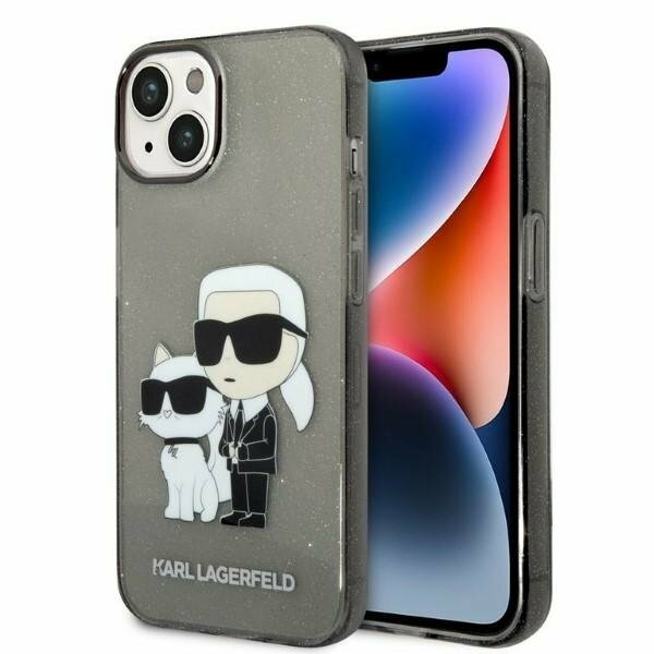 Karl Lagerfeld KLHCP14MHNKCTGK iPhone 14 Plus 6,7" czarny/black hardcase IML GLIT NFT Karl&Choupette