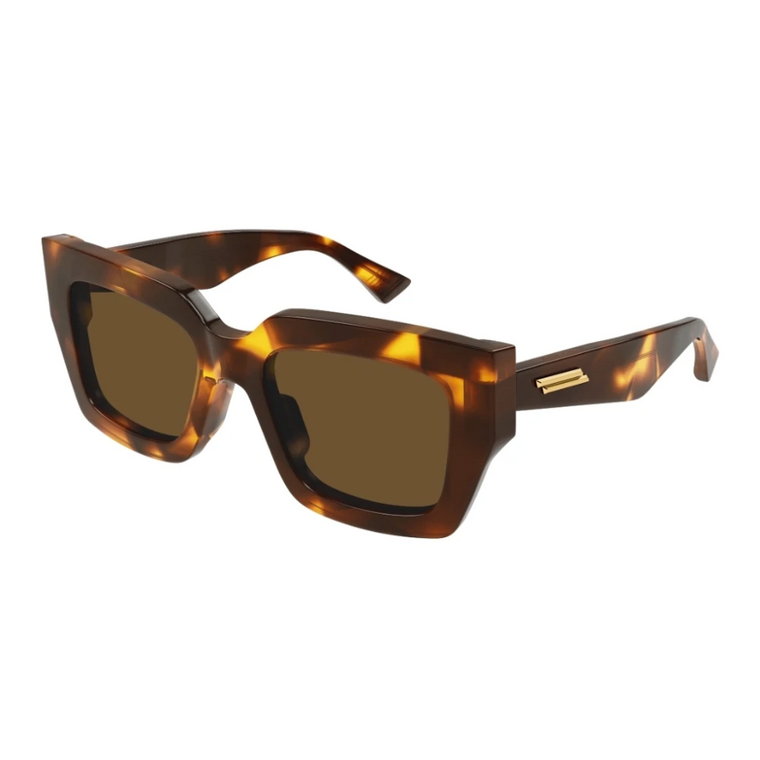 Kwadratowe okulary przeciwsłoneczne z octanu i metalowymi paskami Bottega Veneta