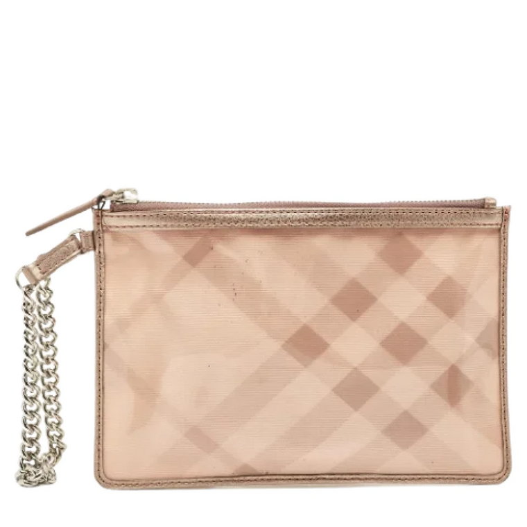 Pre-owned Leather clutches Burberry Vintage