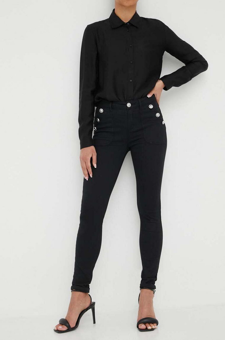 Morgan jeansy damskie kolor czarny