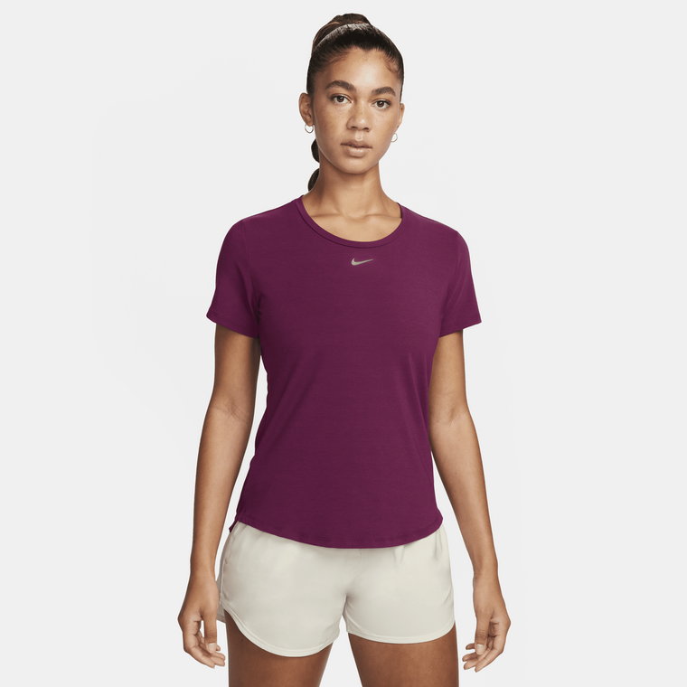 Damska koszulka z krótkim rękawem o standardowym kroju Nike Dri-FIT UV One Luxe - Czerń