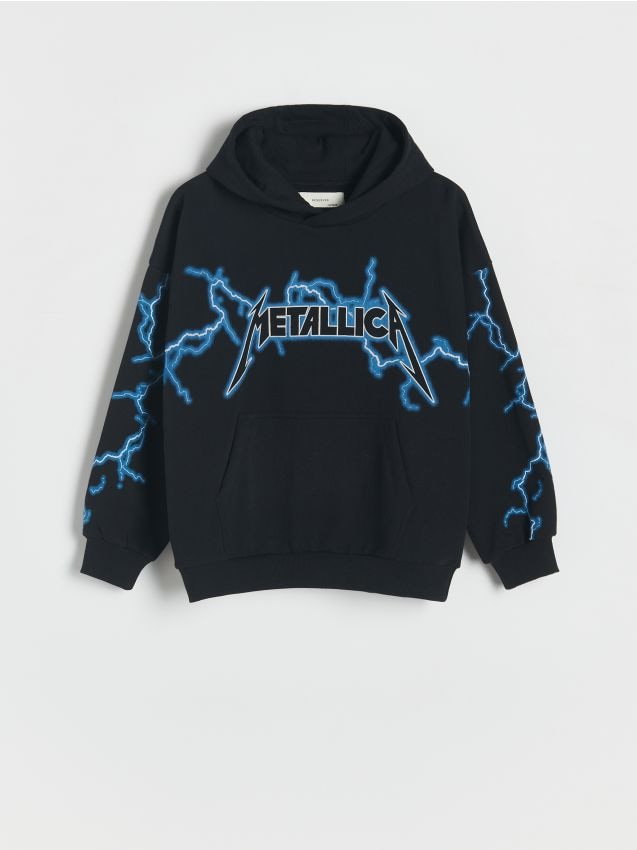 Reserved - Bluza oversize Metallica - czarny