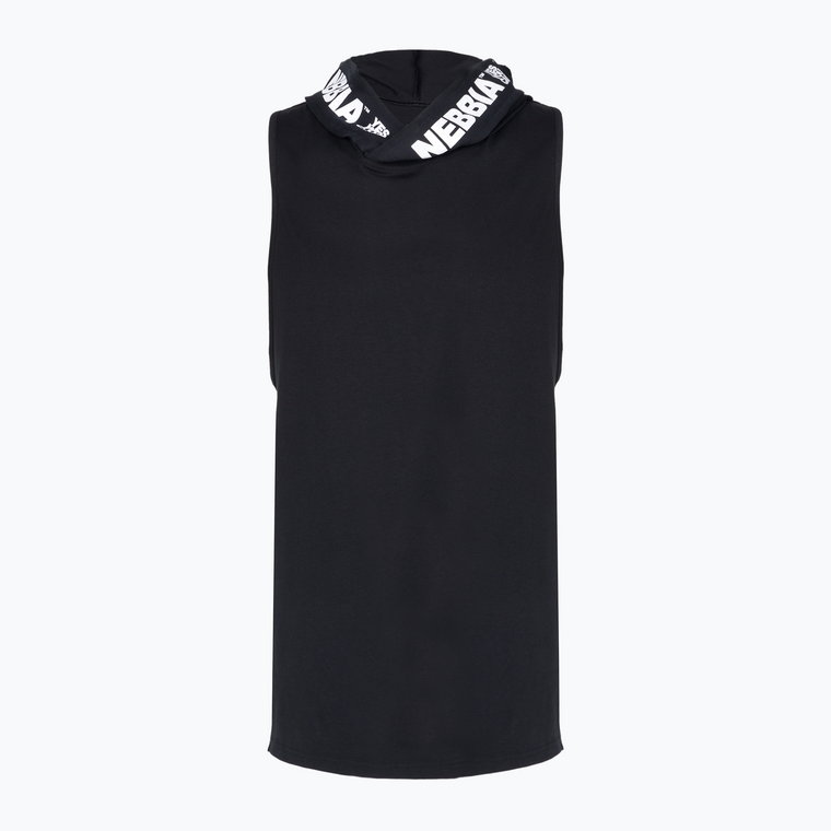 Tank top treningowy męski NEBBIA No Excuses Tank Top With A Hoodie black | WYSYŁKA W 24H | 30 DNI NA ZWROT