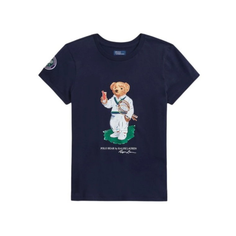 Koszulka z nadrukiem Wimbledon Tenisowy Miś Polo Ralph Lauren