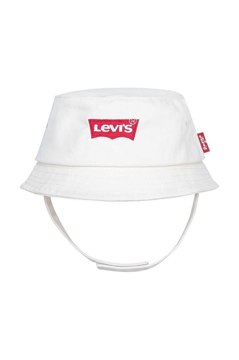 Levi's kapelusz bawełniany dziecięcy LAN LEVIS BATWING BUCKET CAP kolor beżowy bawełniany