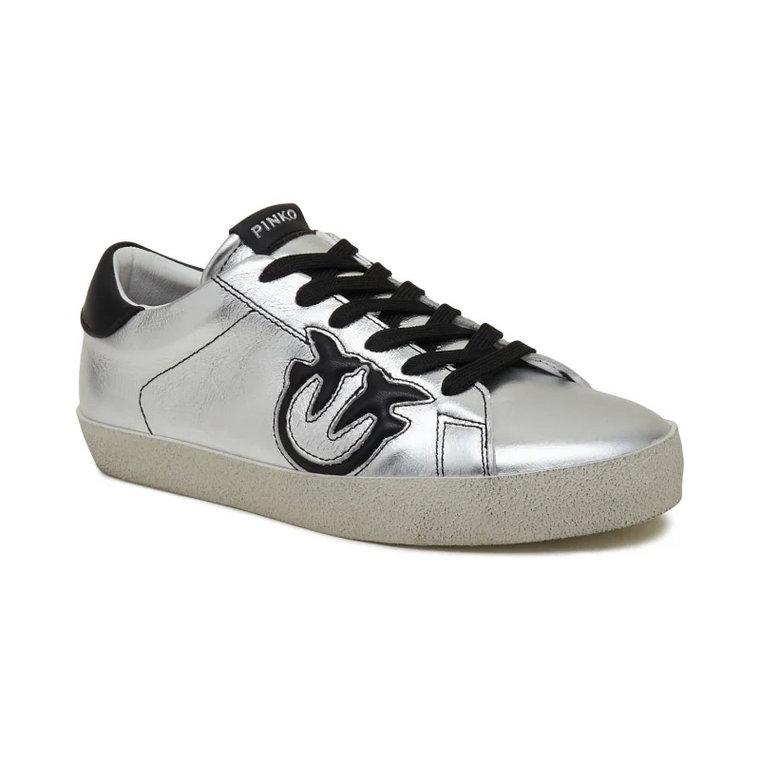 Pinko Skórzane trampki SEATTLE SNEAKER PELLE LAMINATA